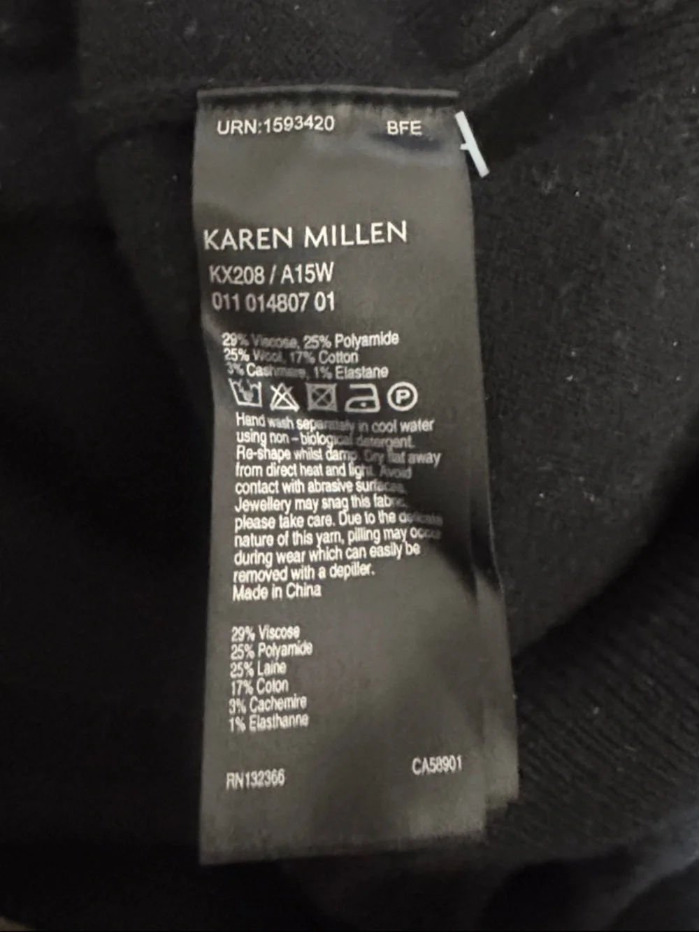 Karen Millen The Allier Turtleneck Sweater with Shoulder Fringe - Picture 6 of 6